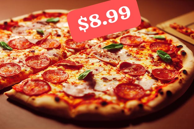 $8.99 large 1-topping pizza